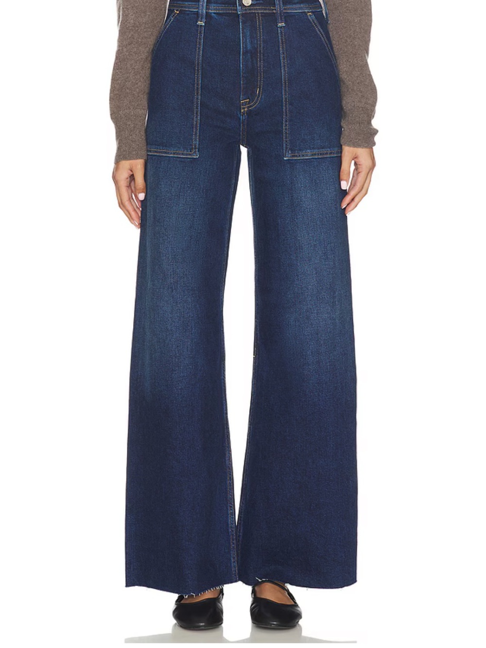 pistola Dark Indigo High-Rise Wide Leg Jeans